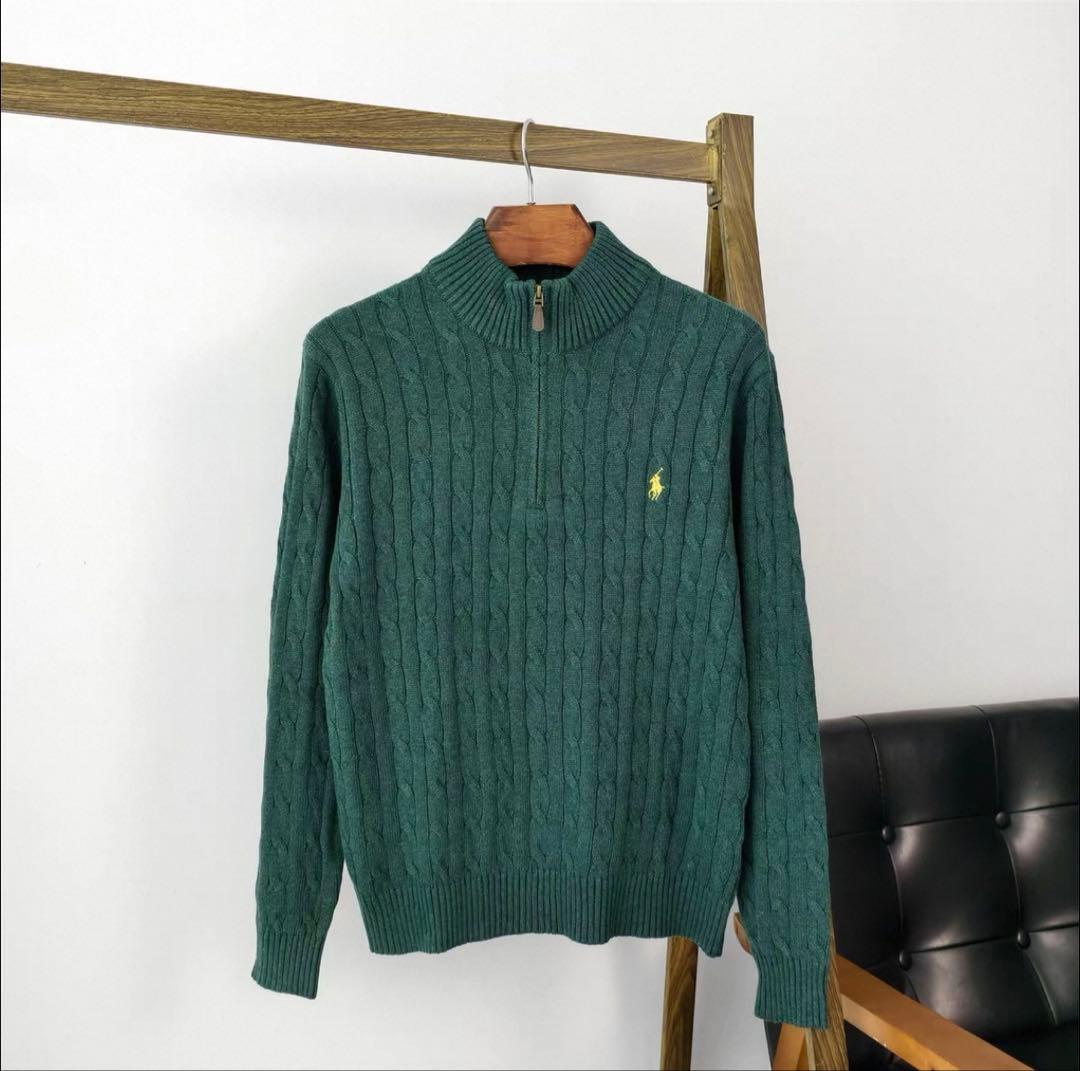 【新品未使用】POLO ラルフローレン メンズ ハーフジップ グリーンM 中古・古着通販】POLO RALPH LAUREN (ポロ・ラルフローレン) ハーフ