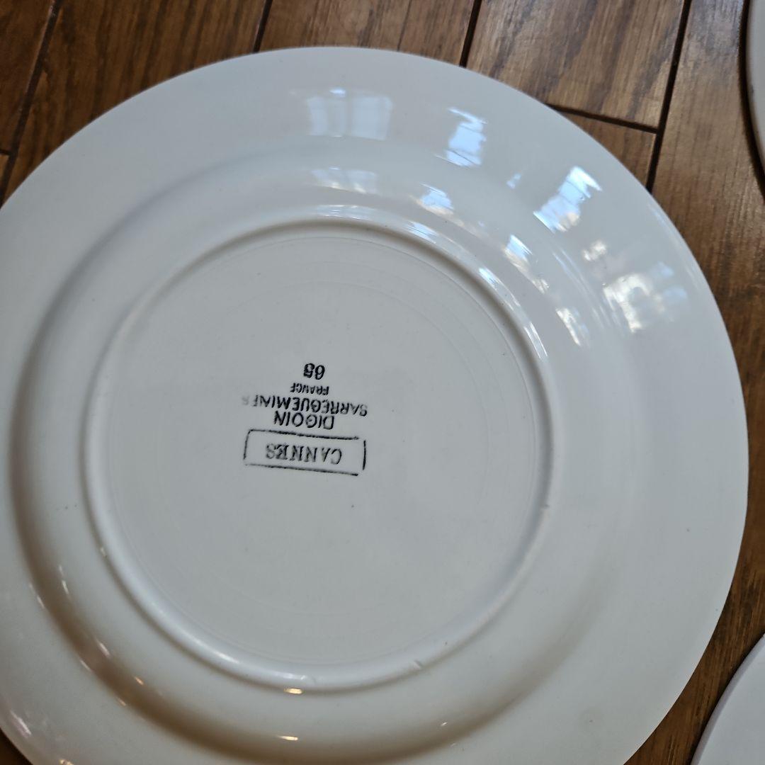 花柄プレート 6枚セット ディゴアン・サングミンヌ製 フランス蚤の市