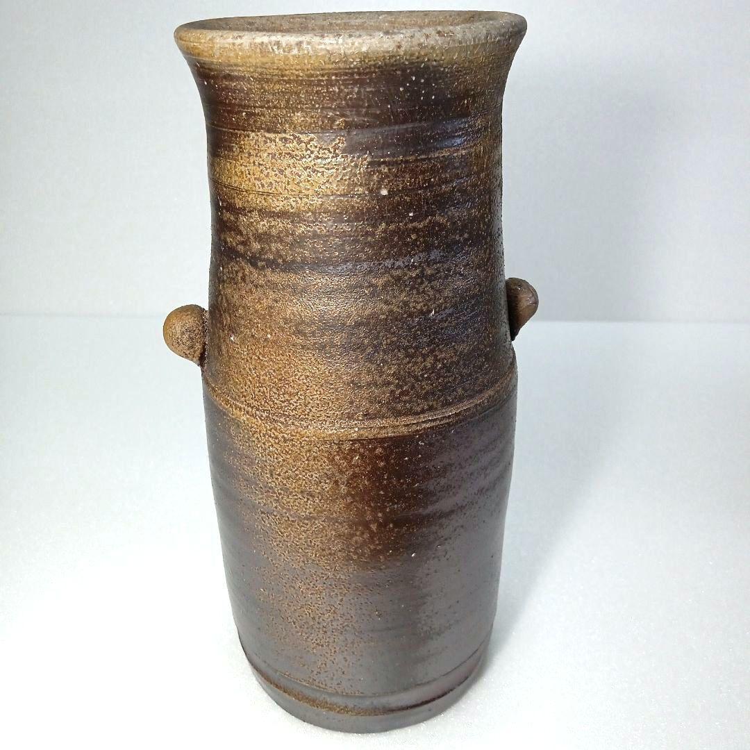 花入 (双耳) 備前 藤原 一門 茶道具