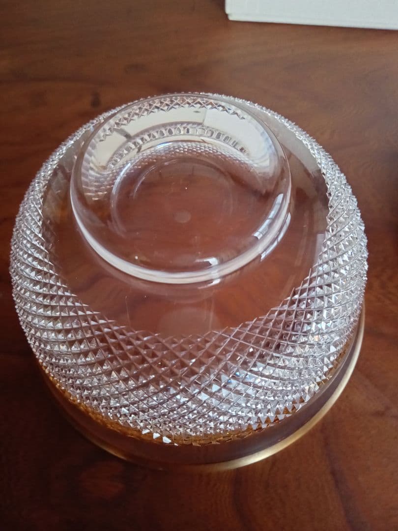 カガミクリスタル 江戸切子 蓋物 菓子器 キャンディポット 箱付き