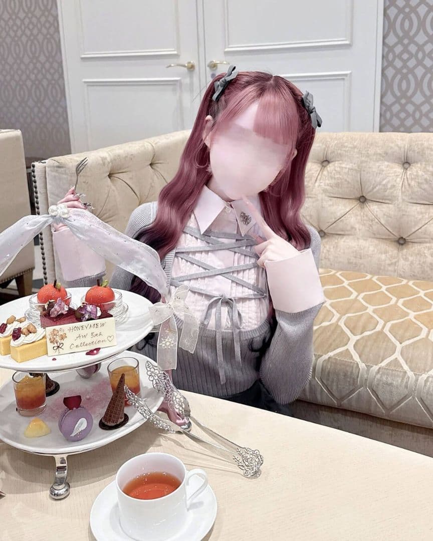 ミシェルマカロン ハニーミュウ レースアップドッキングトップス XS グレー