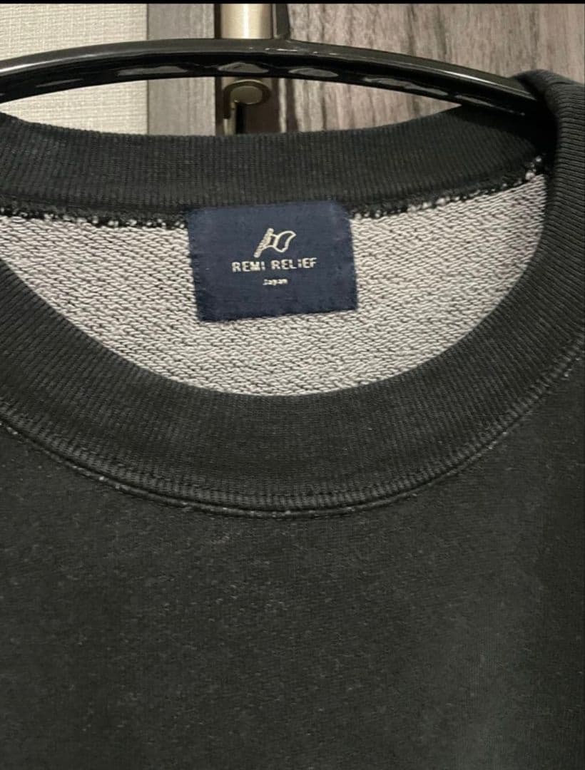 REMI RELIEF NAVY LABEL 綿アクリル裏毛ラグランクルー - メルカリ