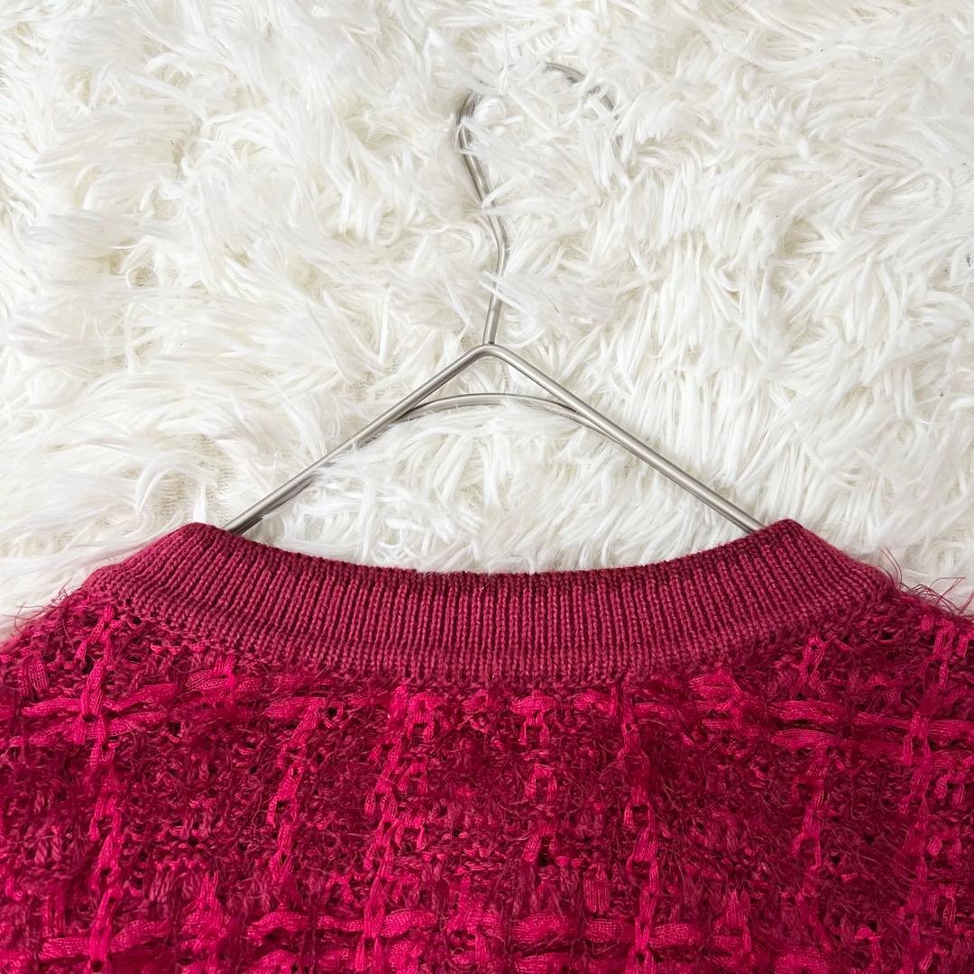 新品タグ付き 定価約4万 ピンキーアンドダイアン ツイードカーディガン