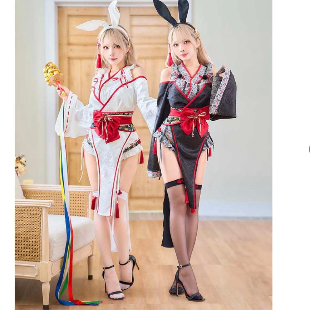 巫女 コスプレ ロングスリット巫女バニー Malymoon マリームーン