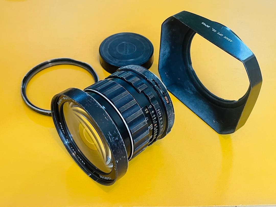 Asahi Pentax Takumar 6x7 55mm F3.5 フード付き Amazon | ペンタックス PENTAX SMC TAKUMAR 55mm F3.5 for 6x7 67