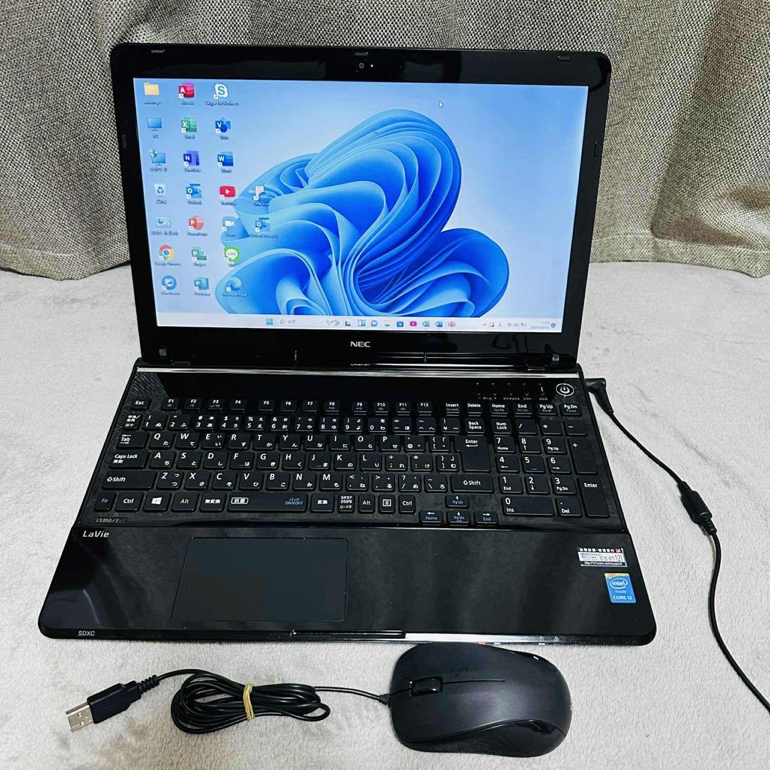 S147 NECノートパソコンSSD高速 WEBカメラWindows11オフィス