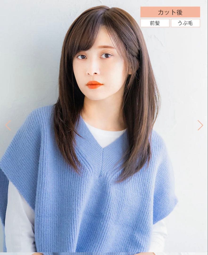 人毛100%フルウィッグ　リネアストリア チョコブラウン ストレートロング カラーサンプル グッズ｜リネアストリア