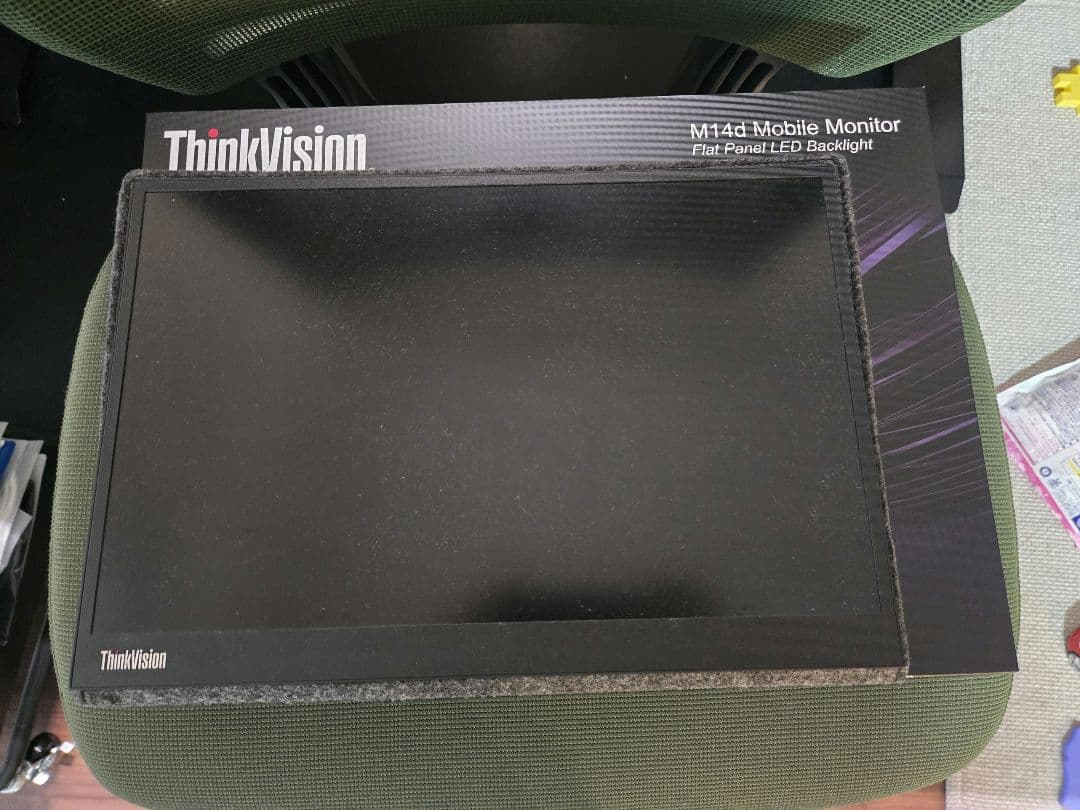 Lenovo M14d モバイルモニター ThinkVision M14d(14型モバイル/2240×1400/IPS/USB-C) | 63AAUAR6JP
