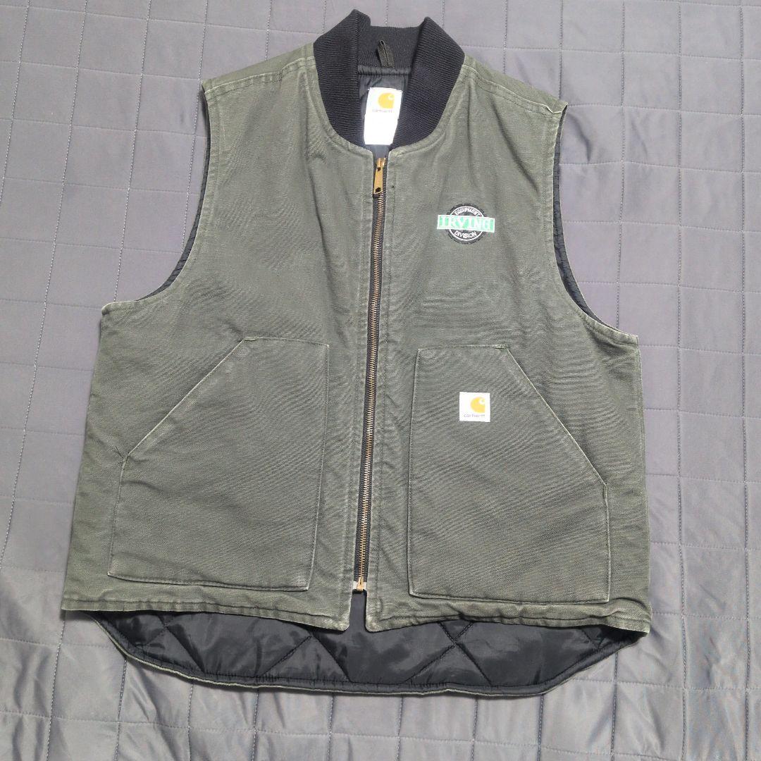 カーハート　ダックベスト　グリーン　Large　USA製 90-00's Carhartt ダックベスト “GREEN / MADE IN USA” - used&vintage