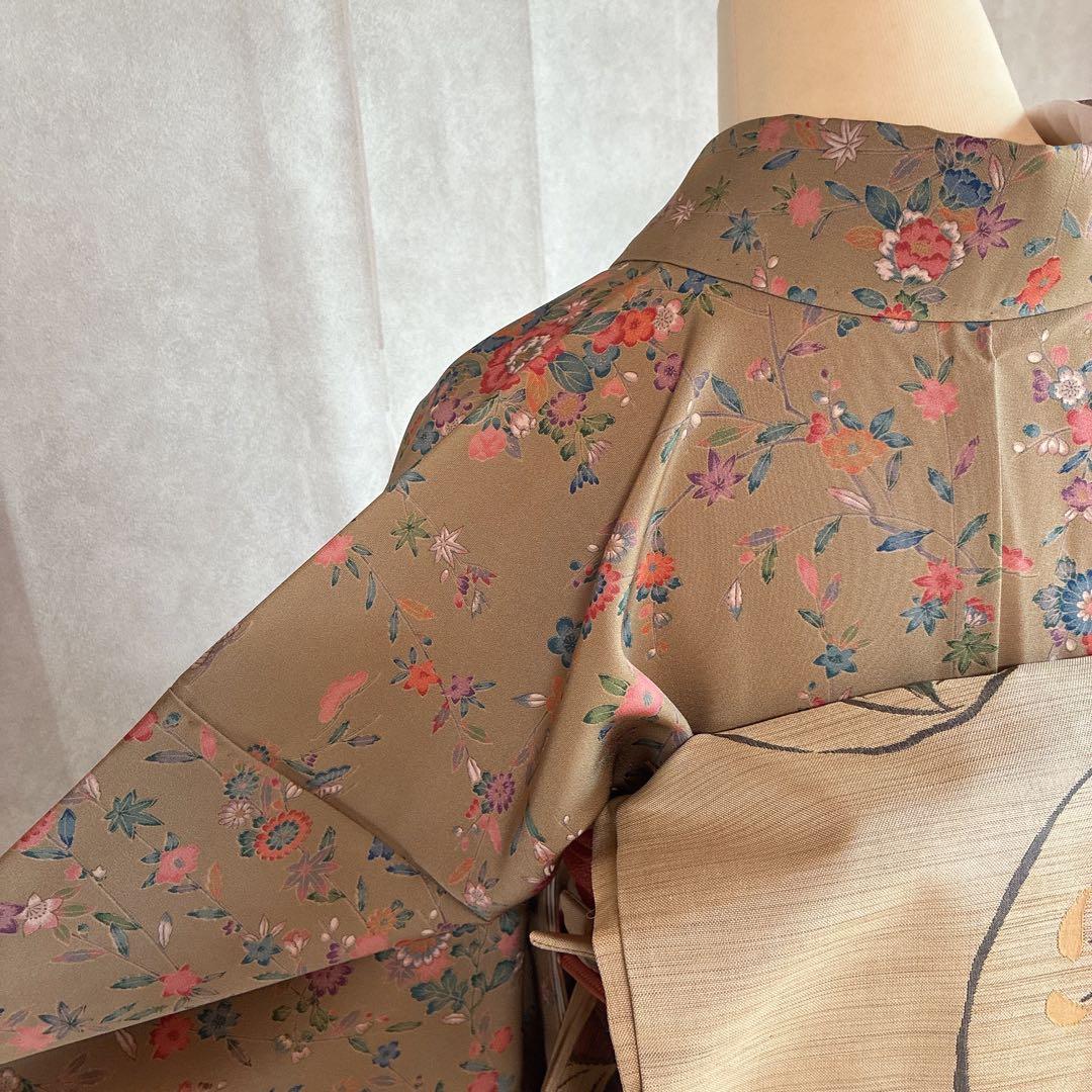 小紋 フルセット 着物 正絹 ロング丈 小花好きさん 大人の小花 J5