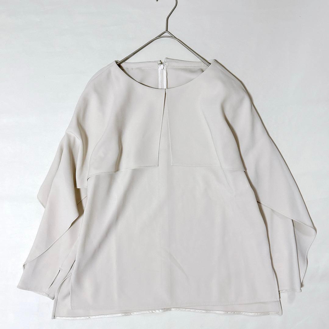 メグルー様　美品◎ANAYI アナイ ストレッチクロスケープ 長袖ブラウス 38 Eternal Line 2026】ストレッチクロス配色ボウタイ ブラウス|ANAYI