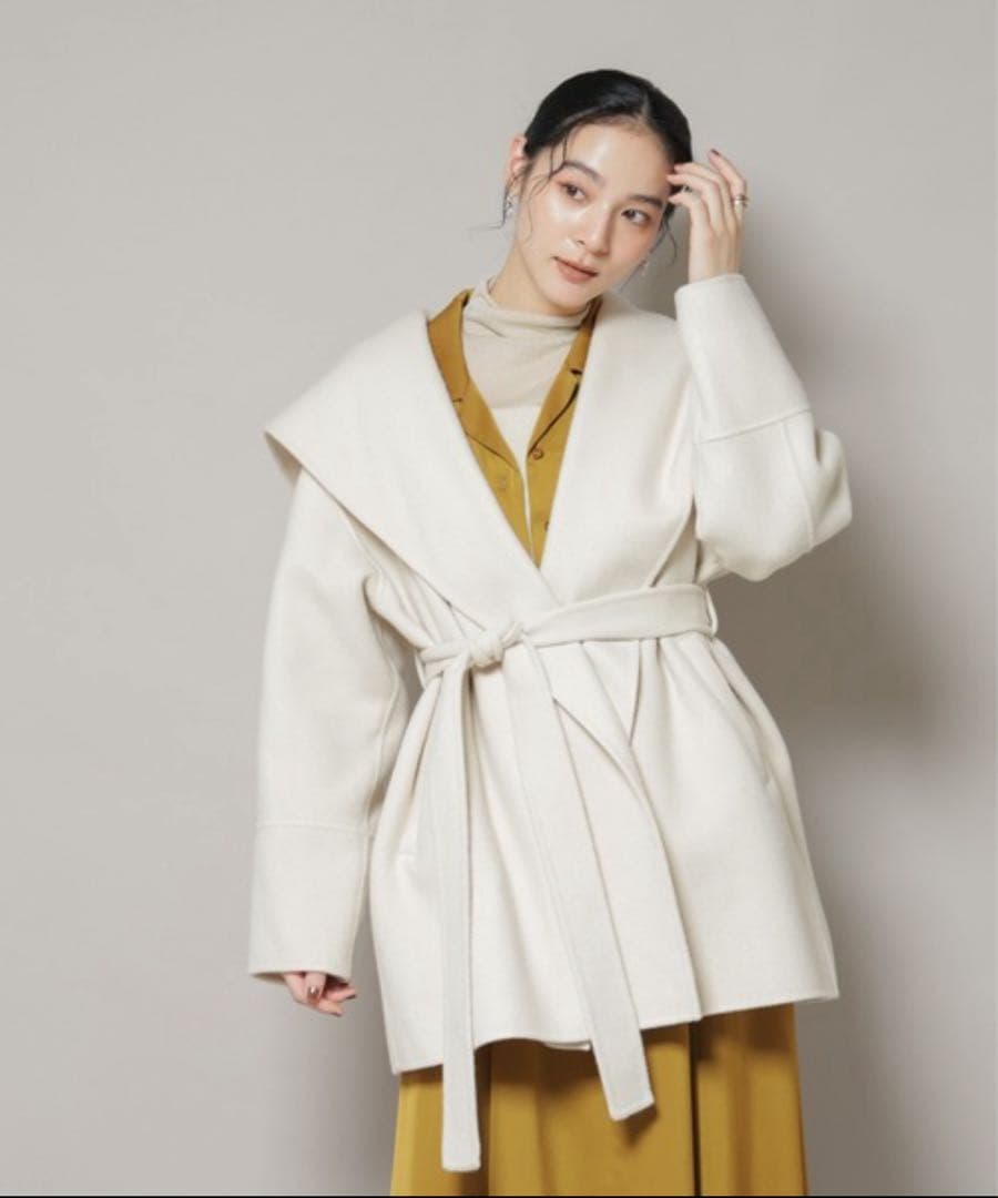 【新品タグ付き】NANO universe リバーショールミディコート SUPER110blend リバー ショール ミディコート