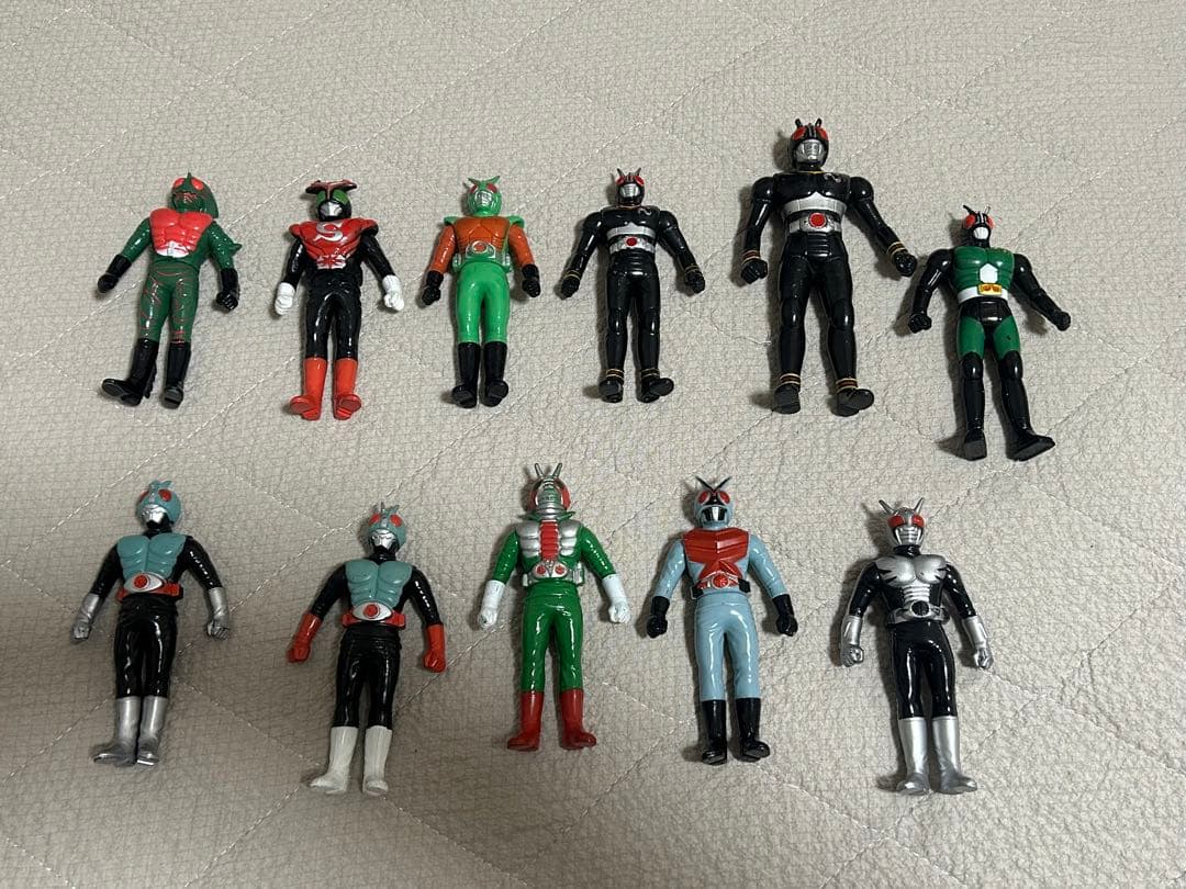 仮面ライダー レトロソフビ11体セット　1987 1988 1989BANDAI BANDAI 1989/1988 JAPAN バンダイ 日本製 仮面ライダー ソフビ 8個