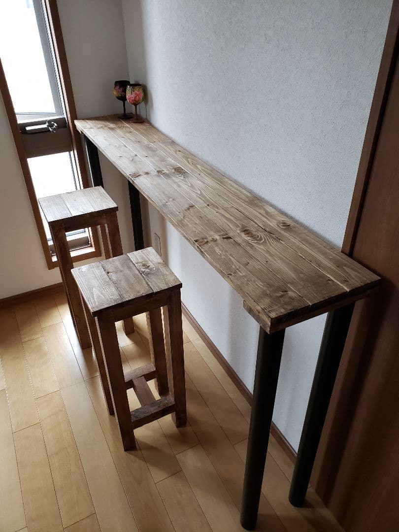 100アンティーク風カウンターテーブル コーヒーショップやカフェにオススメのおしゃれなショップカウンター