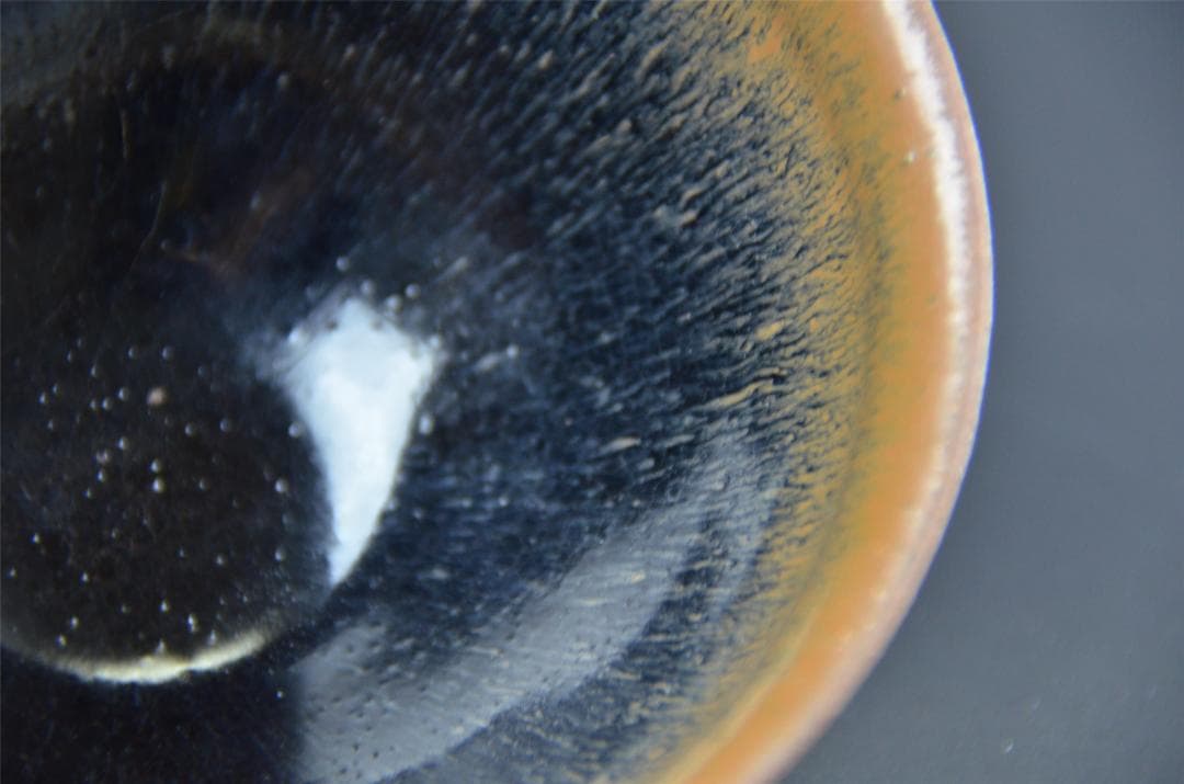 宋代 油滴天目 建窯兔毫窯変天目茶碗/中国古玩・唐物・禾目天目 茶道具