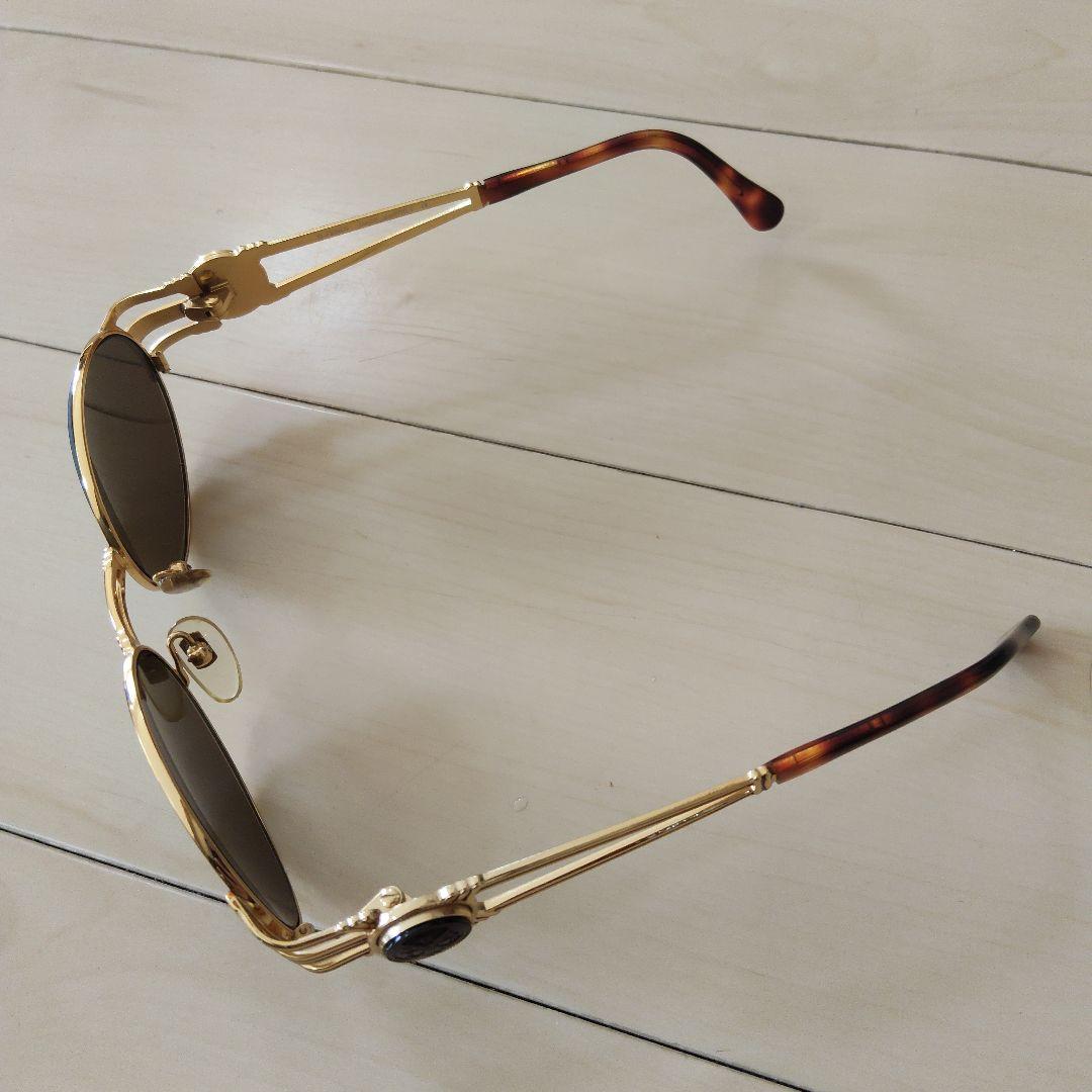美品】FENDI フェンディ ゴールドフレーム ブラウンレンズ サングラス