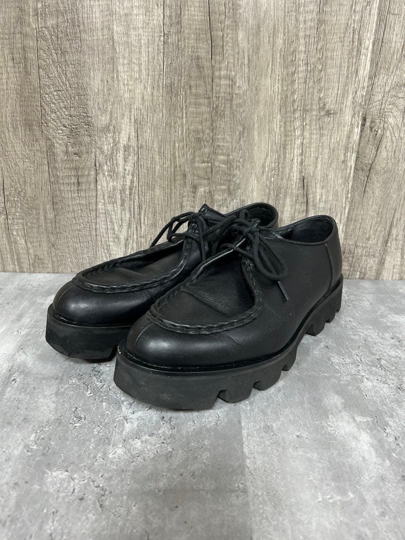 PADRONE パドローネ チロリアンシューズ チャンキーソール 42 黒 PADRONE（パドローネ）PLAIN TOE with Chunky Sole（プレーントゥ