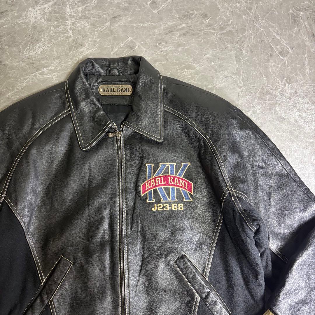KARL KANI カールカナイ 本革 レザージャケット スタジャン 90s