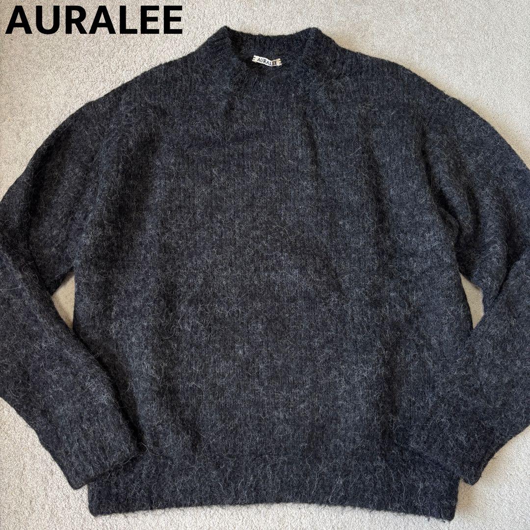 美品 AURALEE アルパカ ウール ニット サイズ4 セーター チャコール AURALEE（オーラリー）の「AURALEE / アルパカウールプルオーバー