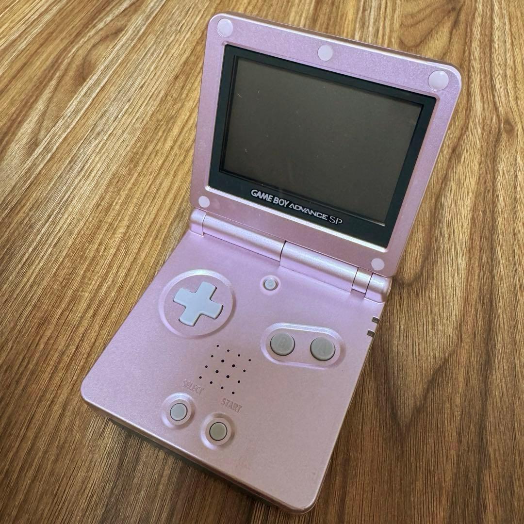 ゲームボーイアドバンスSP パールピンク 充電器・ソフト付 - メルカリ