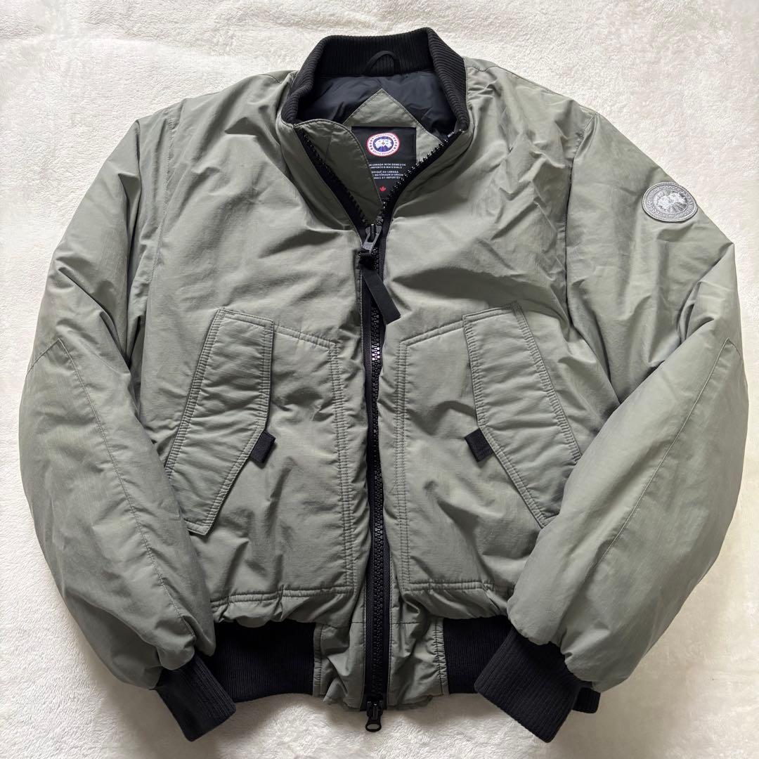 カナダグース フレイザー ボンバー 現行 ダウン MA-1カーキ S ワッペン