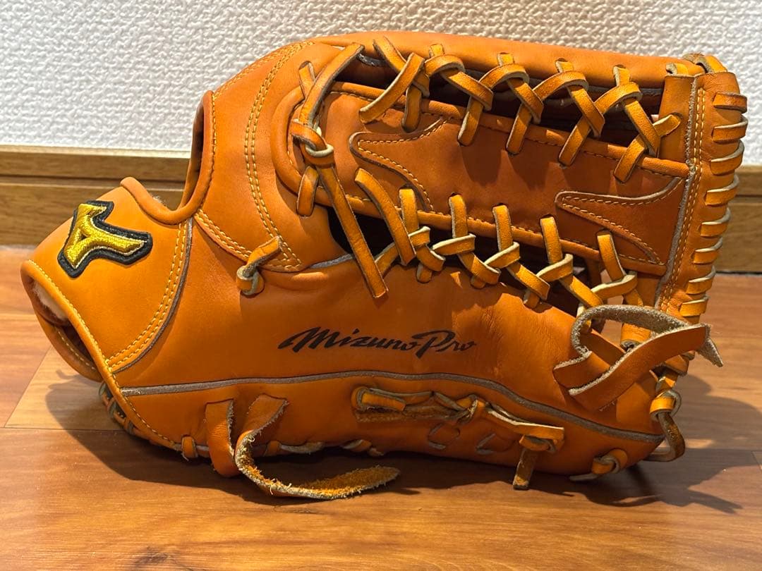 ミズノプロ軟式外野手用グラブ　匿名配送　オレンジ　型付け済み Mizuno Pro 軟式グラブ ミズノ(MIZUNO) ミズノプロ5DNAテクノロジー内