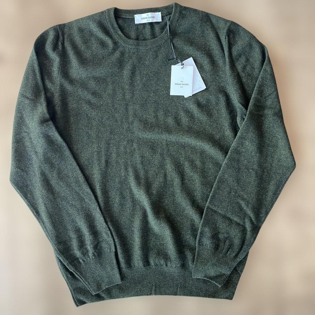 新品未使用】GRANSASSO グランサッソ ニット セーター 48 カシミヤ