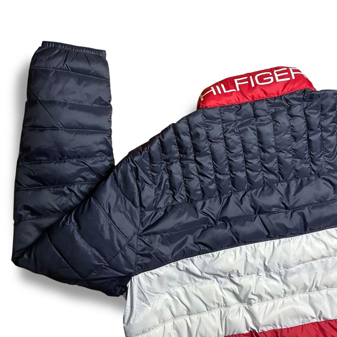 極美品】トミーヒルフィガー パッカブル 中綿ジャケット トリコロール