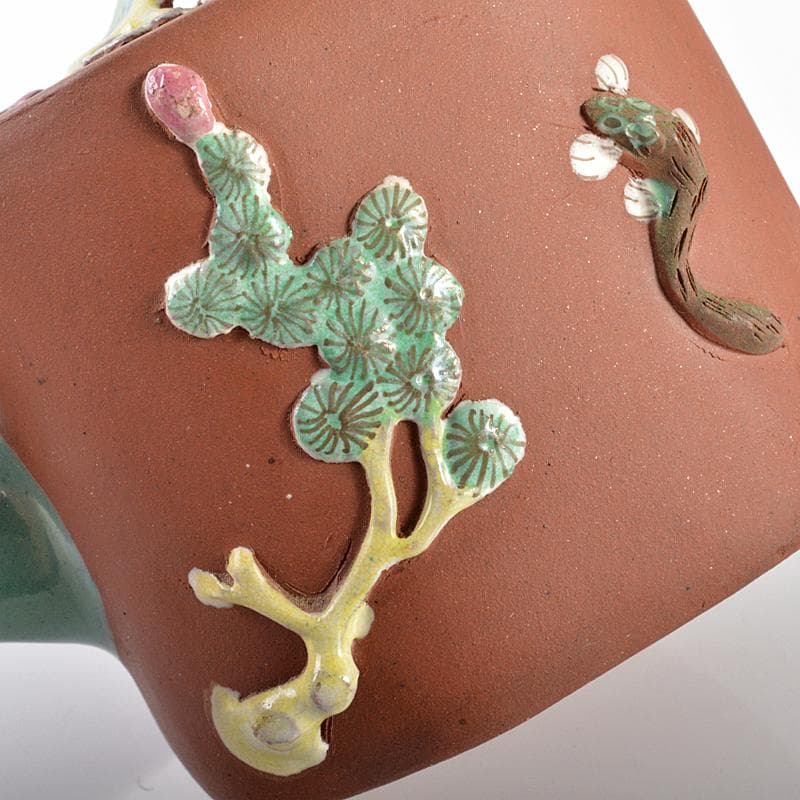 中国紫砂朱泥梅文急須茶壷在銘VR5756