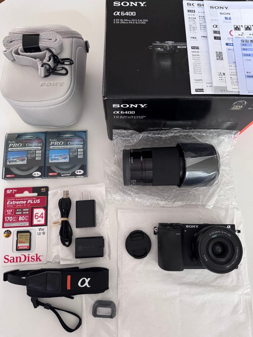 SONY α6400 ダブルズームレンズキット ブラック SONY α6400 ダブルズームレンズキット ブラック ILCE-6400X B 新品
