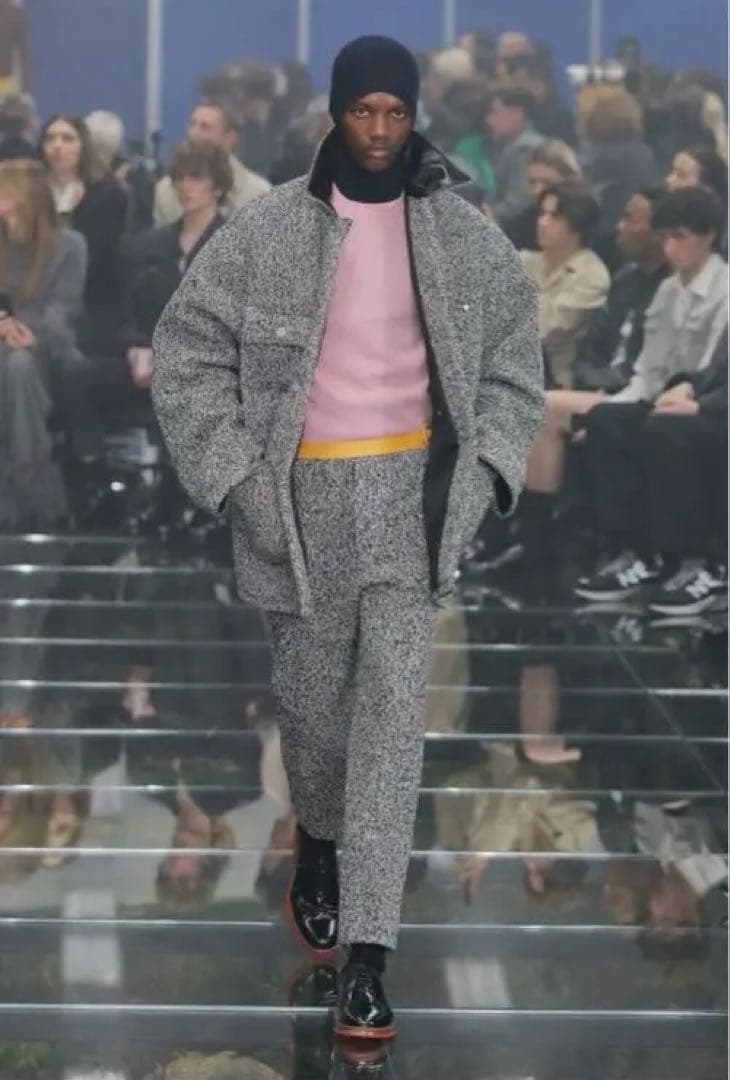 プラダ PRADA 24AW ウールブレンド ジャケット コート グレー - メルカリ