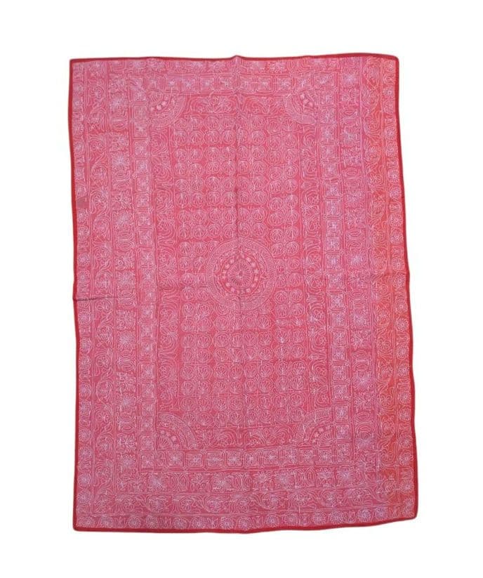 167 ヴィンテージ ラリーキルト / カンタキルト ソファカバー /ラグ 赤