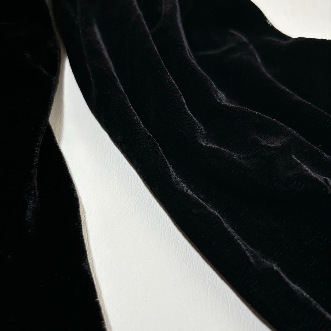 ダーマコレクション ヒロミヨシダ シルクベロアワンピース ブラック L