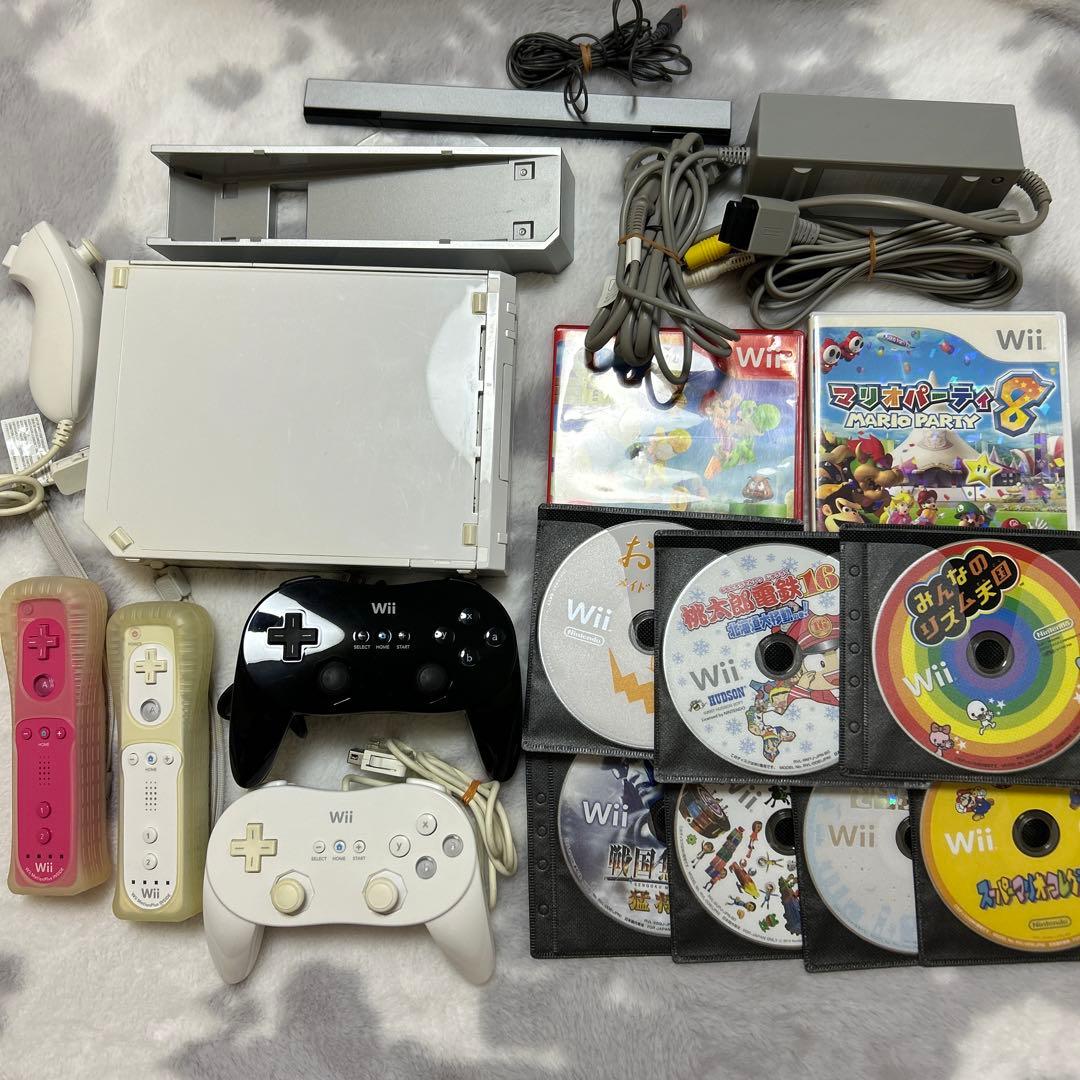 Nintendo Wii 本体 ホワイト／ソフト9本付き - メルカリ