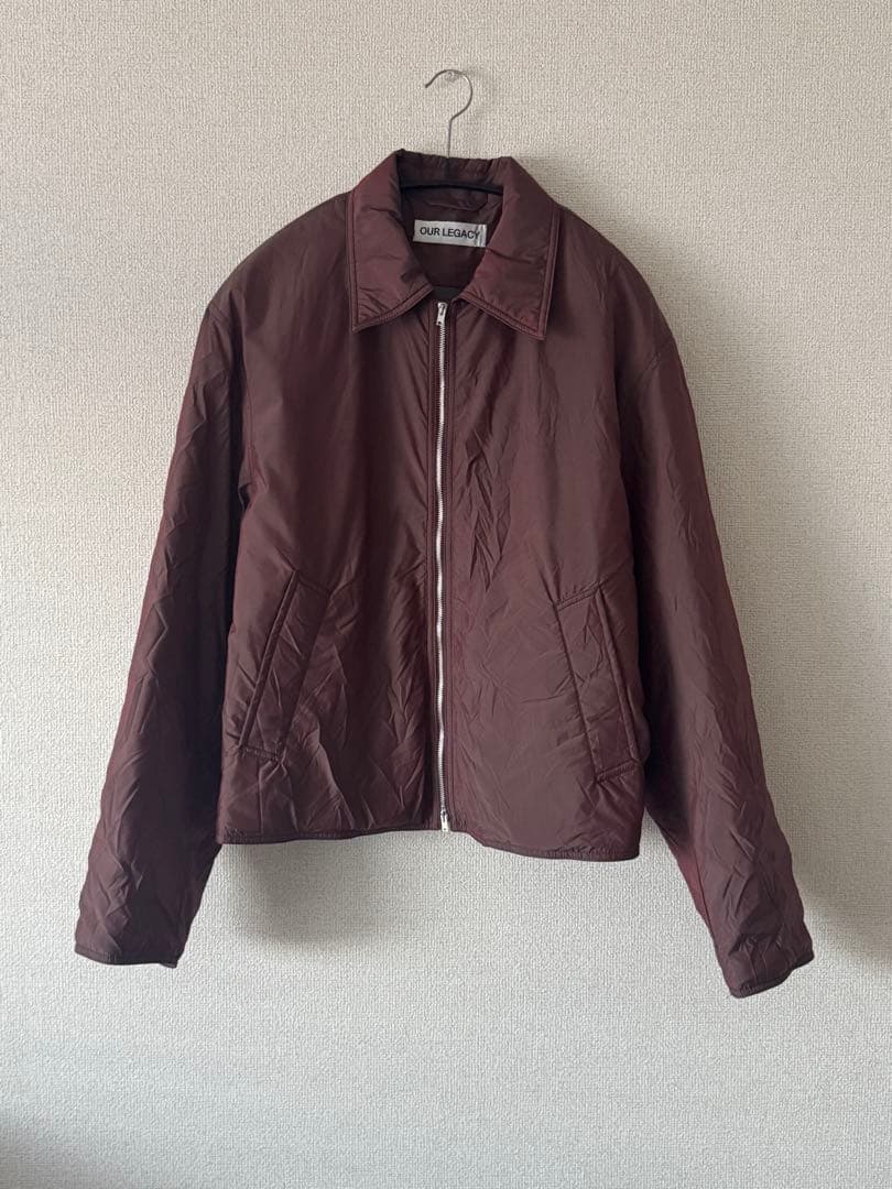 ジャケット・アウター OUR LEGACY SLIGHT JACKET 46 Our Legacy - Slight Jacket Shining Black Crinkle Solaro