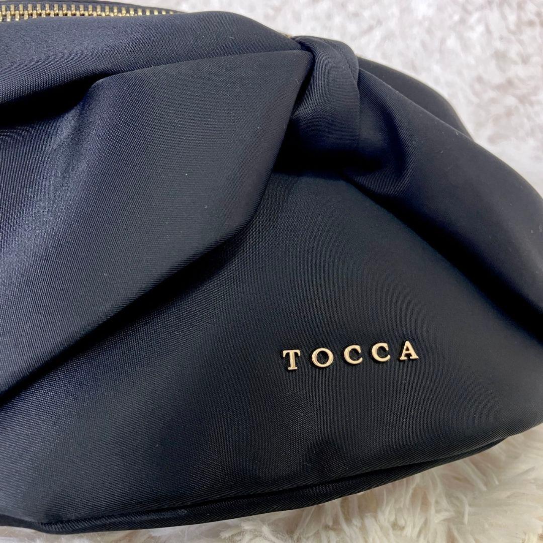 トッカ TOCCA リボン ウエストポーチ ボディーバッグ 黒 ブラック