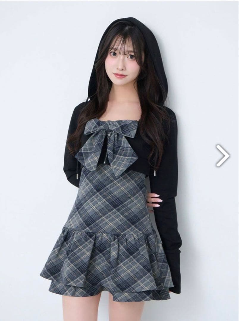 bubbles チェックパーカーワンピース - メルカリ