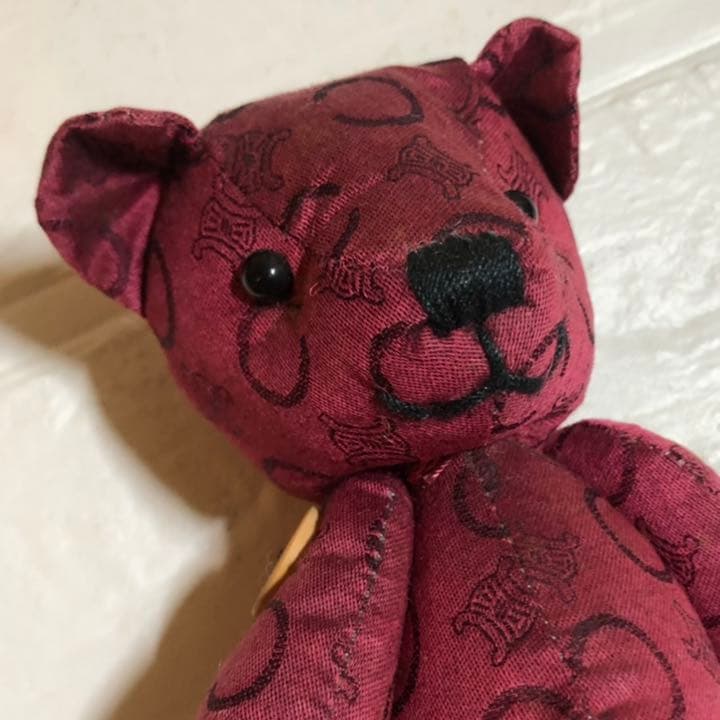 CELINE セリーヌ☆テディベア クマ 熊 ぬいぐるみ マカダム柄 レッド