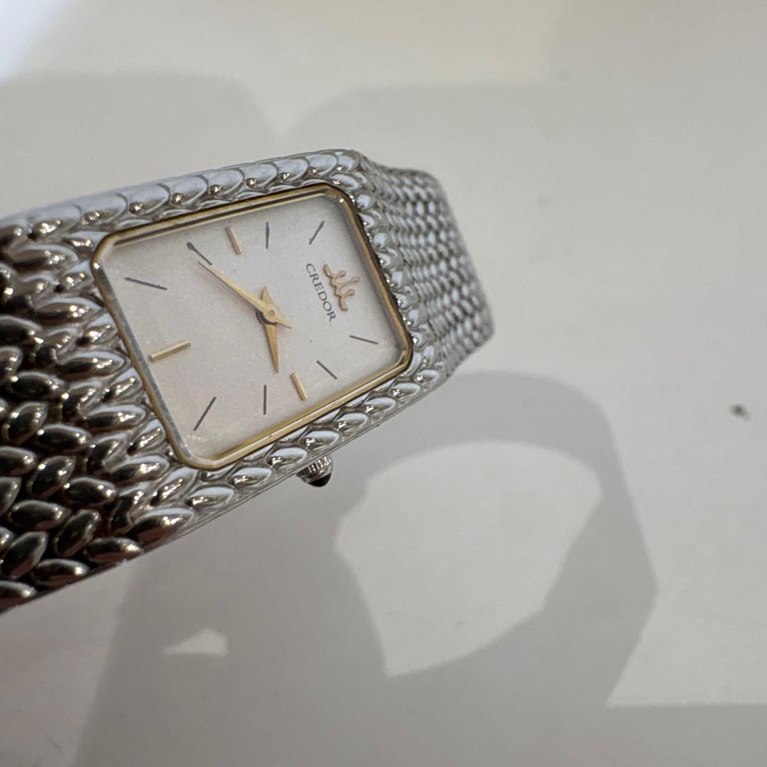 稼働品 クレドール 2F70-5340 クォーツ 腕時計 シルバー セイコー