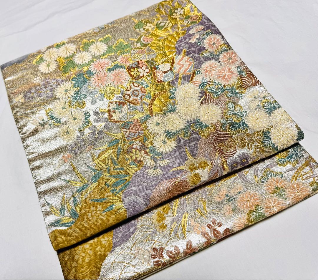 高級 袋帯 正絹 六通柄 西陣織 訪問着 留袖 色無地 フォーマル 約38万円