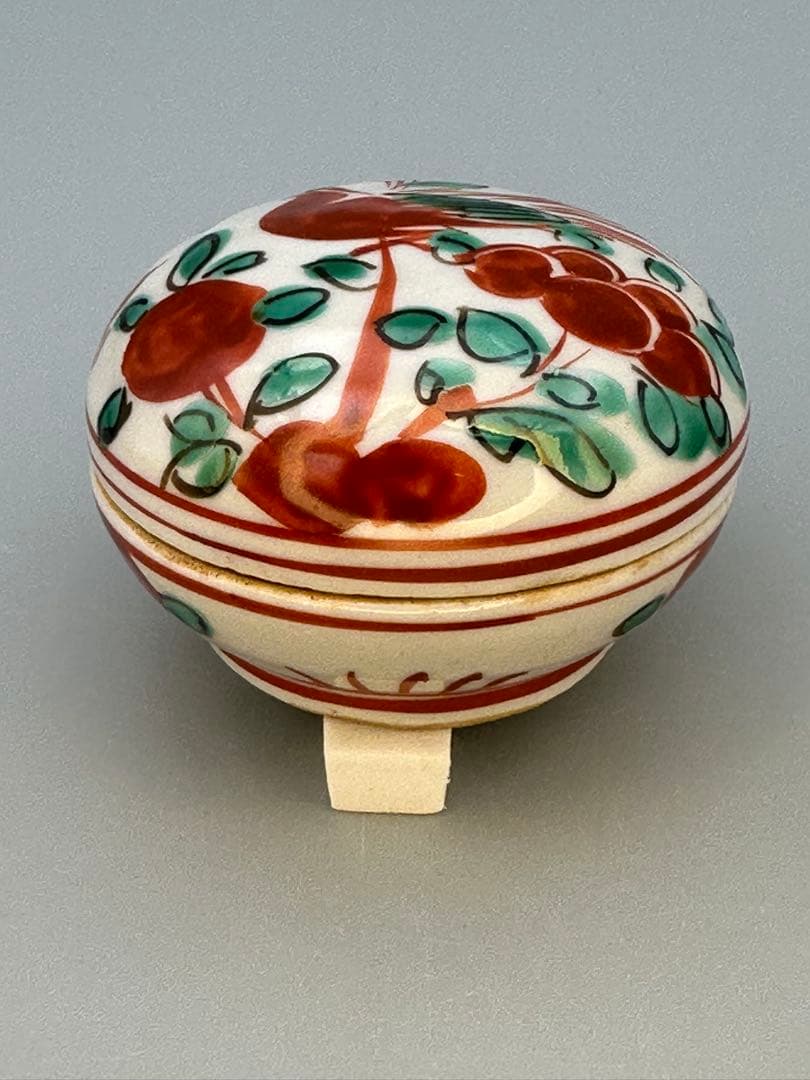 茶道具 香合 三浦竹泉 呉須赤絵 - メルカリ