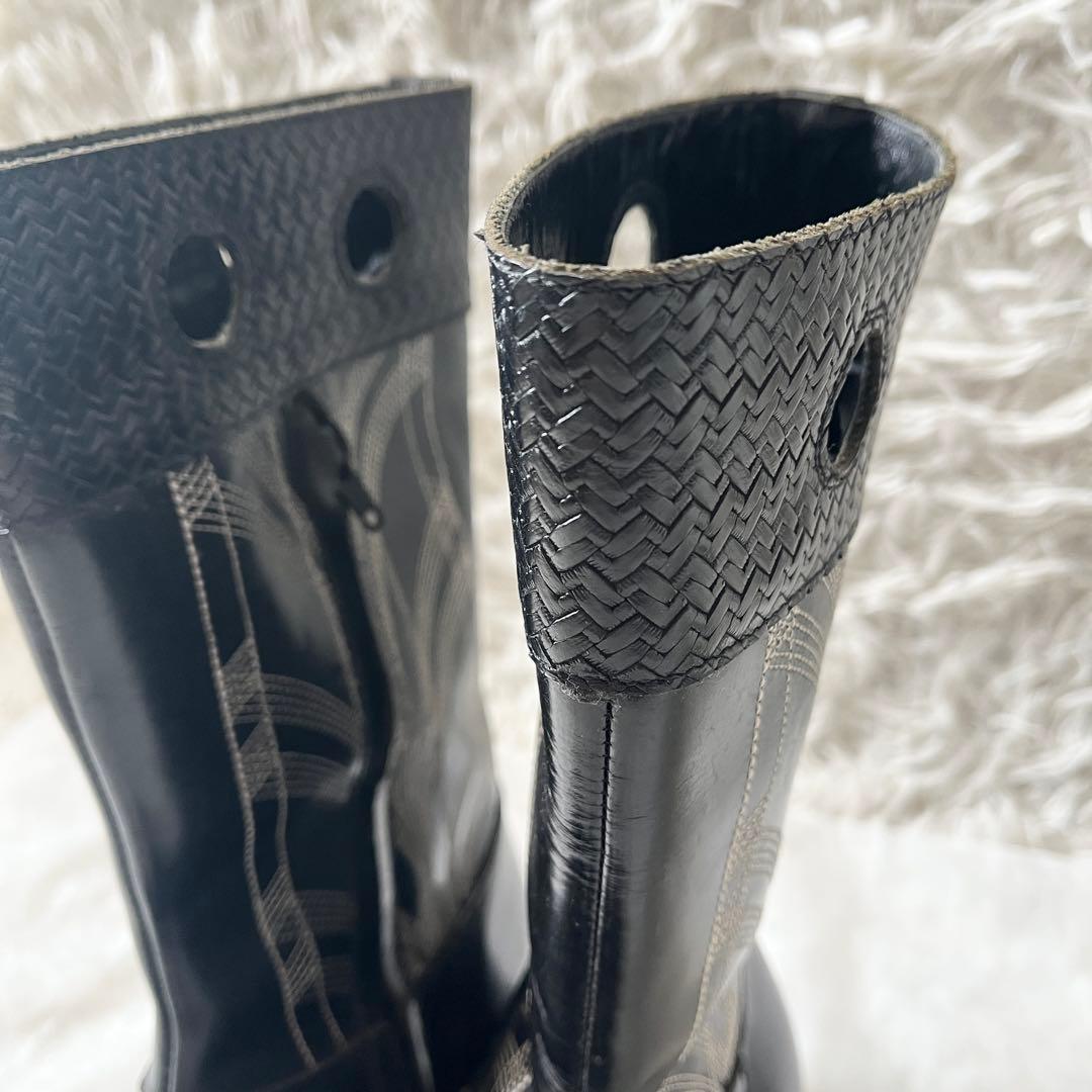 未使用級✨N.HOOLYWOOD ウエスタンブーツ サイドジップ ブラック