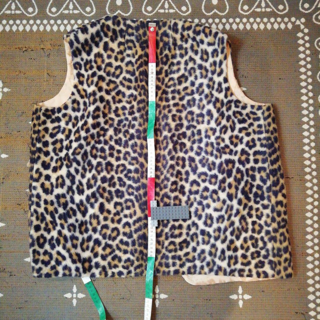 ビンテージ レオパード ベスト フェイクファー MCベスト 豹柄 - メルカリ