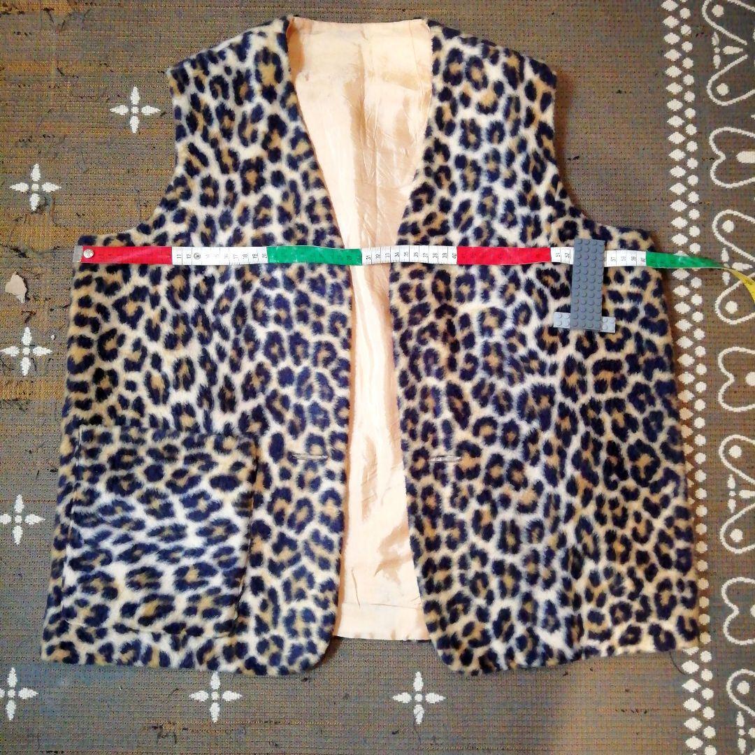 ビンテージ レオパード ベスト フェイクファー MCベスト 豹柄 - メルカリ