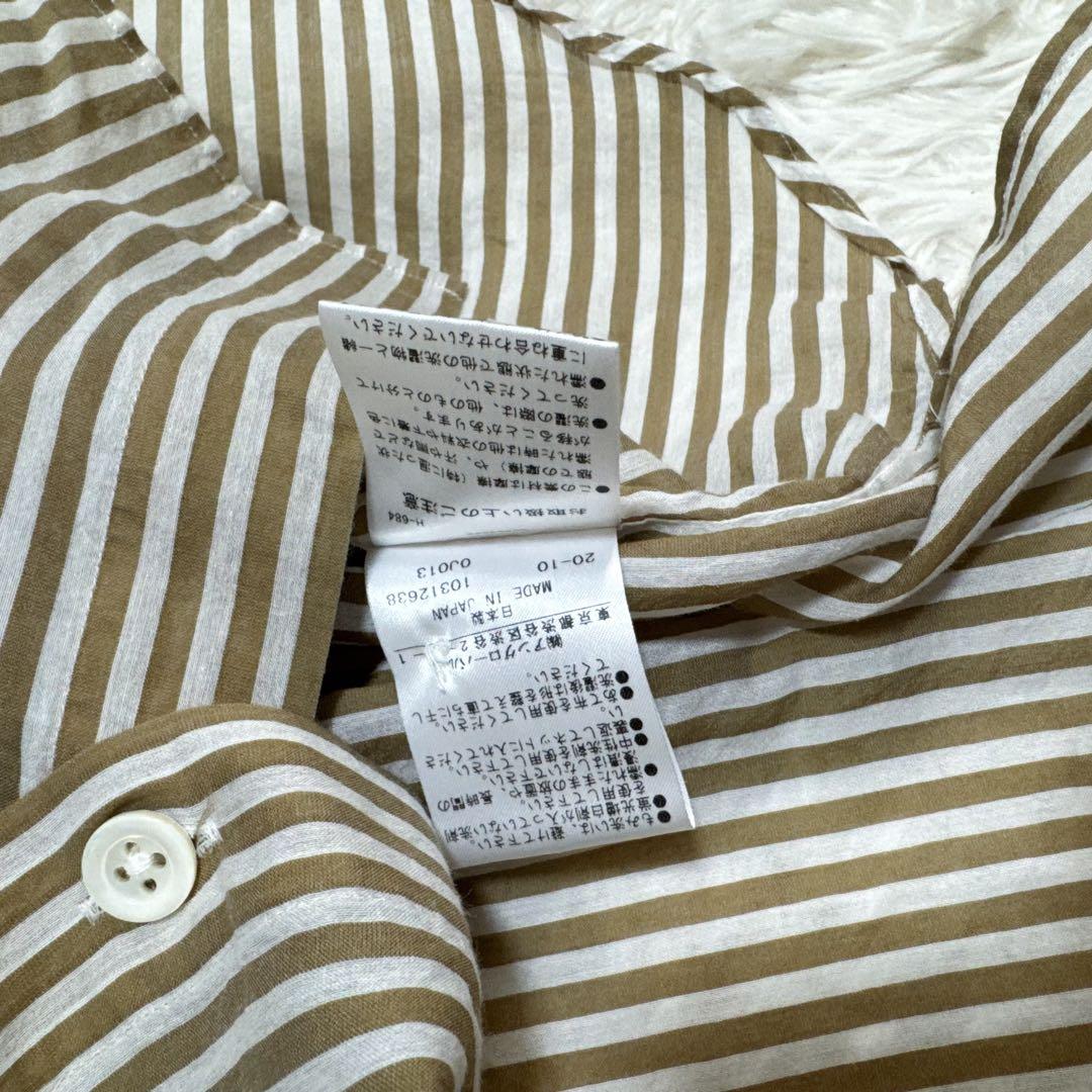 人気！ 美品✨ マーガレットハウエル コットンシルク丸襟ストライプ