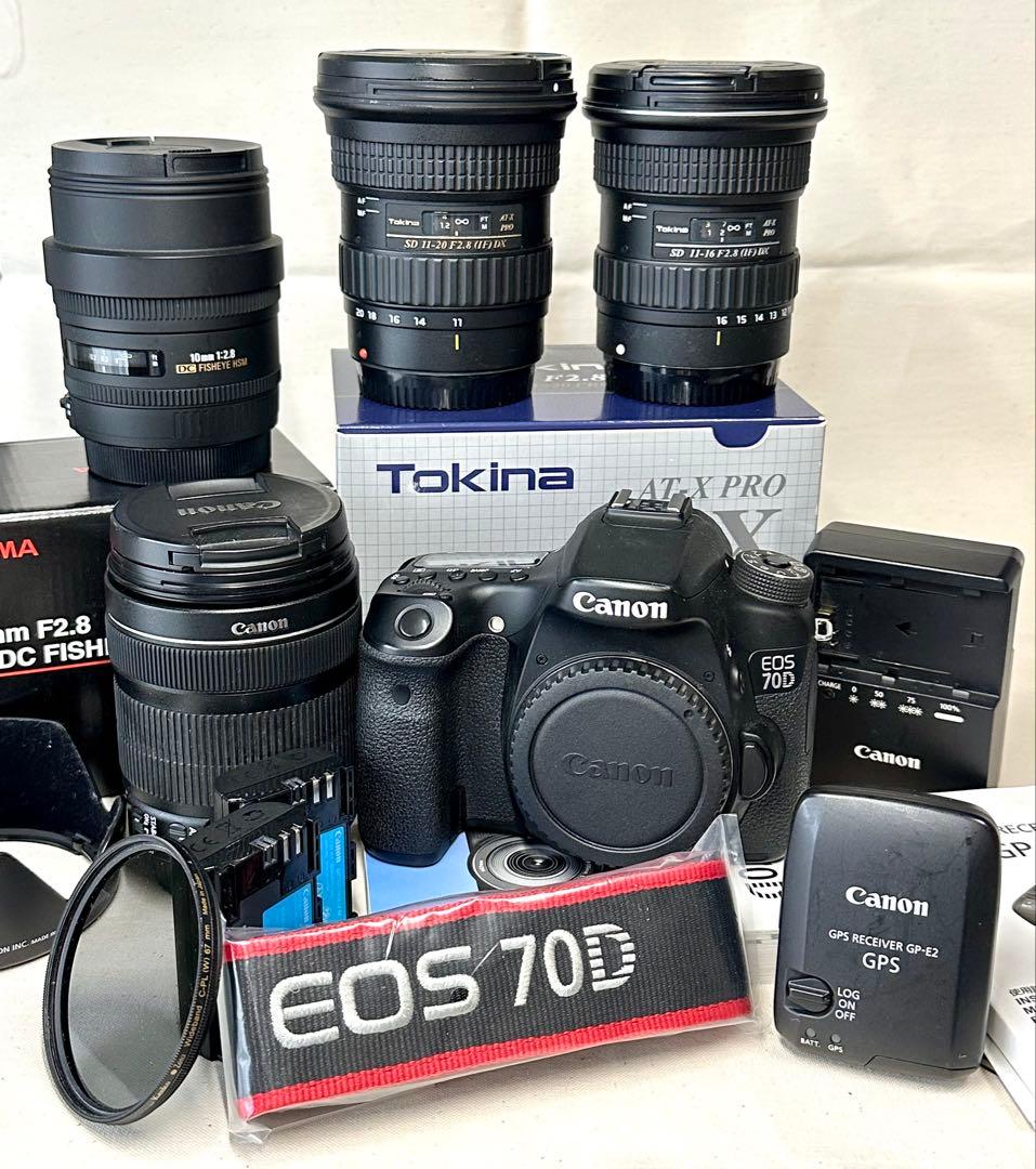 Canon EOS 70D デジタル一眼レフ 本体+レンズセット EOS 70D Canon キヤノン レンズセット SDカード(16GB)付き : カメラの