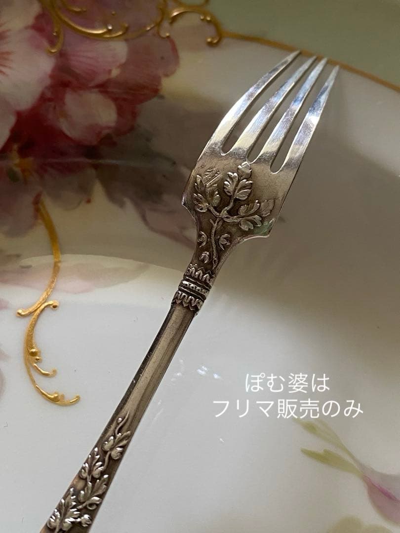 フランス／純銀】① Denfertフォーク3本② Lapeyreナイフ2本