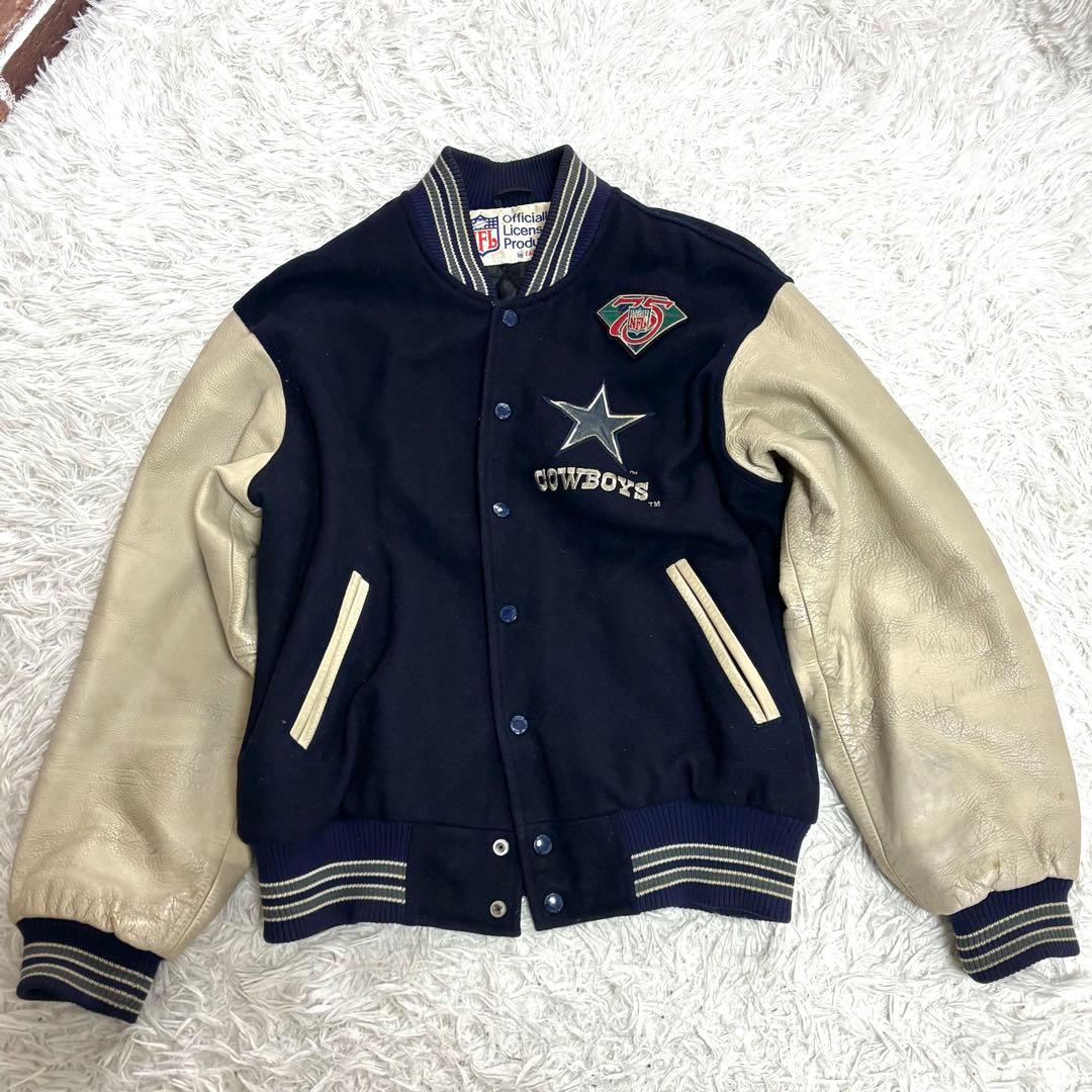 ✨希少✨NFL ダラスカウボーイズ L 紺 スタジャン スーパーボウル記念