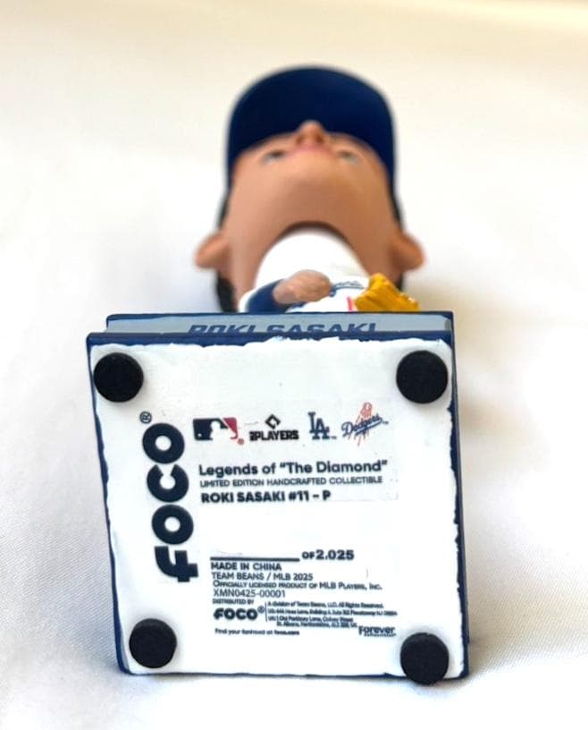 2025体限定】佐々木朗希 ドジャース メジャー初 バブルヘッド人形 4.5