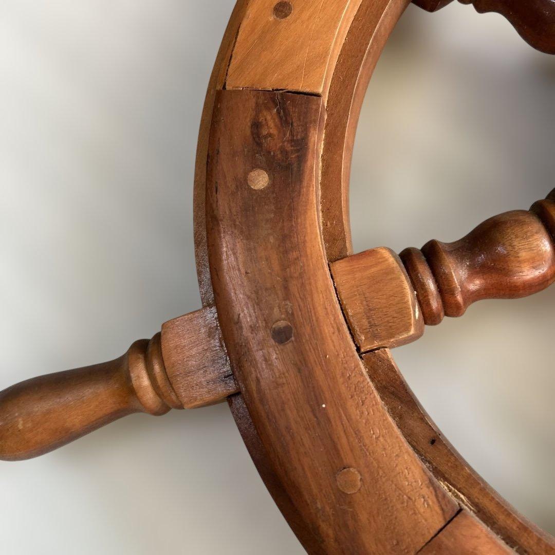 船の舵 木製 舵輪デザイン インテリア アンティーク - メルカリ